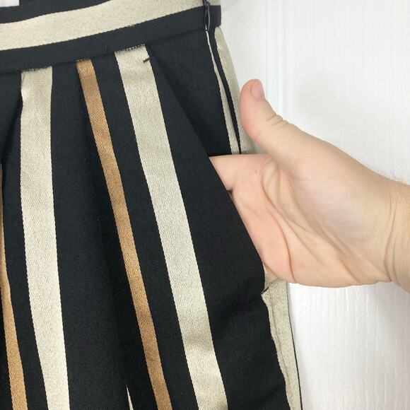 NWOT NEU JOURNAL STANDARD Pant Women 36/S JAPAN Wool Blend Stripe Silver Pleated - Picture 5 of 6